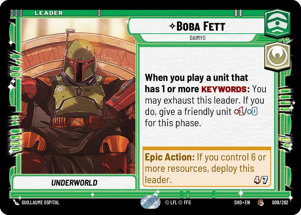 Boba Fett - Daimyo Common Shadows of the Galaxy 008/262 NM