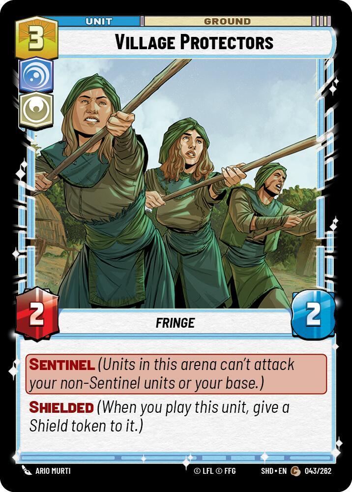Village Protectors Common Shadows of the Galaxy 043/262 NM (Back)