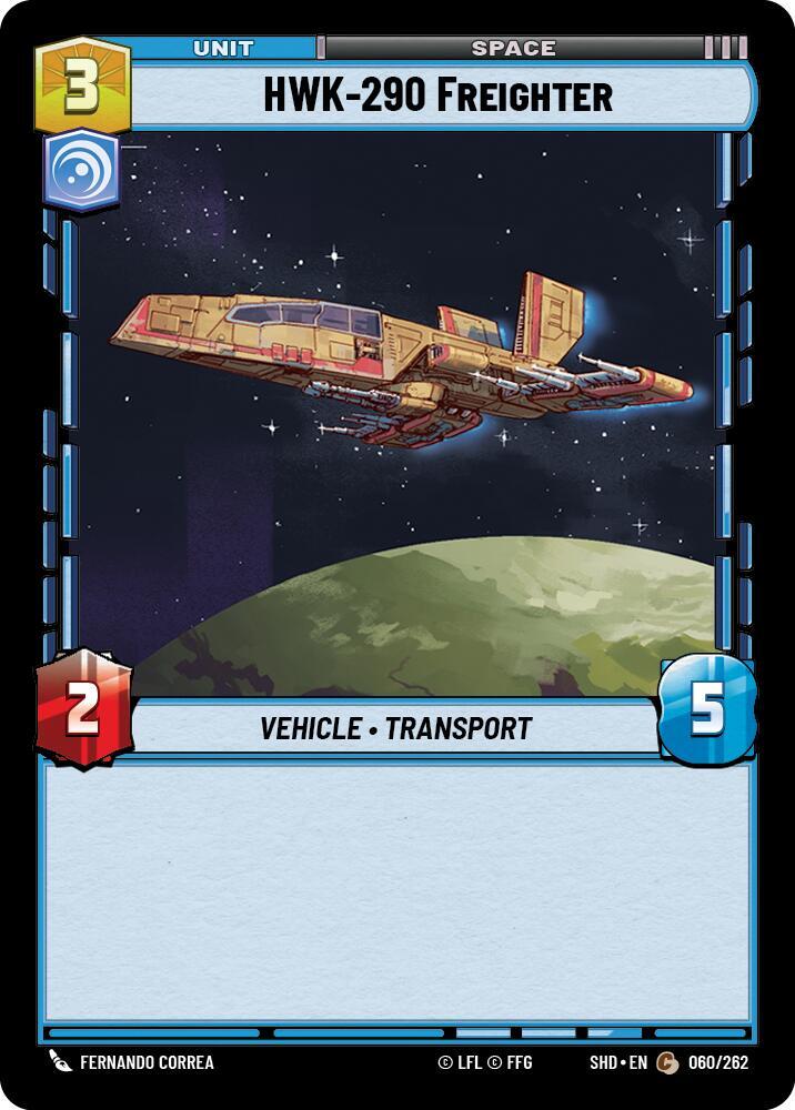 HWK-290 Freighter Common Shadows of the Galaxy 060/262 NM (Back)