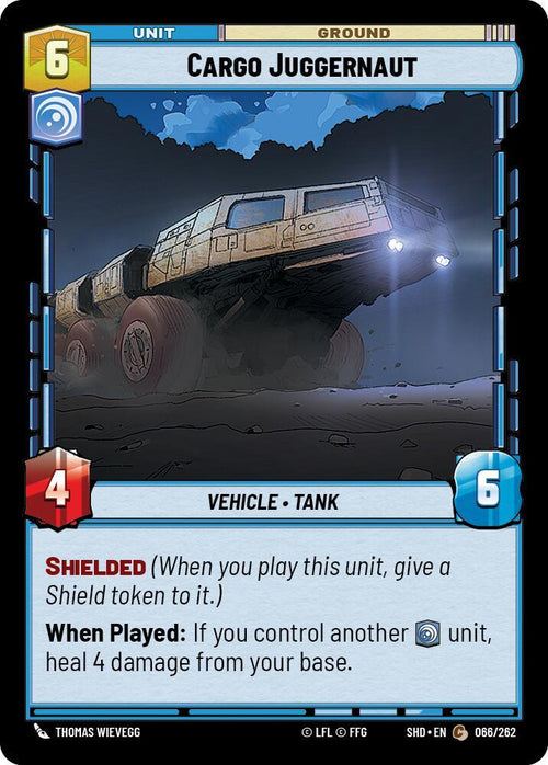 Cargo Juggernaut Common Shadows of the Galaxy 066/262 NM (Back)