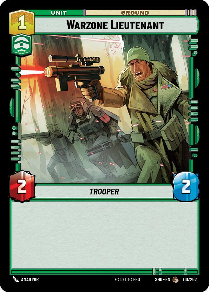 Warzone Lieutenant Common Shadows of the Galaxy 110/262 NM (Back)