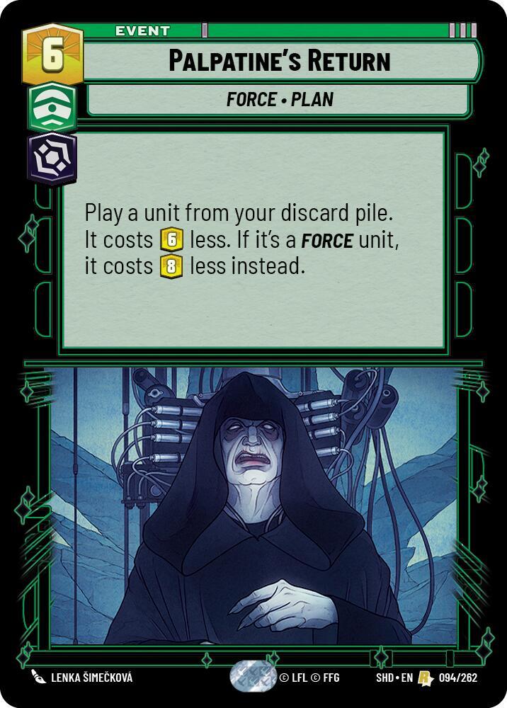 Palpatine's Return Rare Shadows of the Galaxy 094/262 NM (Back)