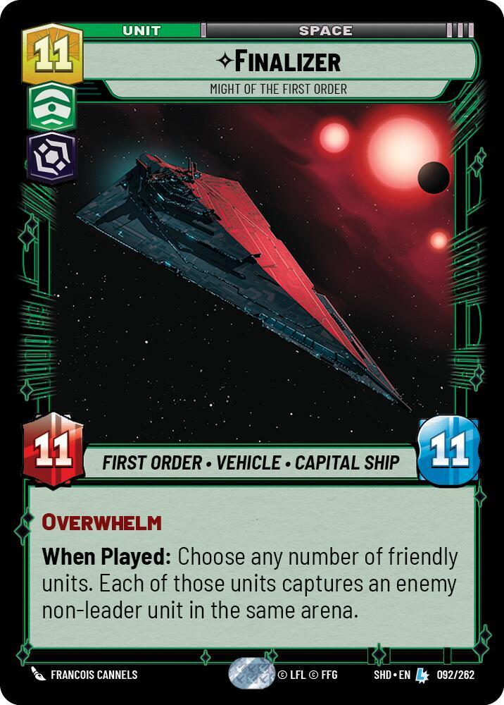 Finalizer - Might of the First Order Legendary Shadows of the Galaxy 092/262 NM (Back)