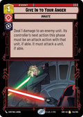 Give In to Your Anger Rare Shadows of the Galaxy 144/262 NM (Back)