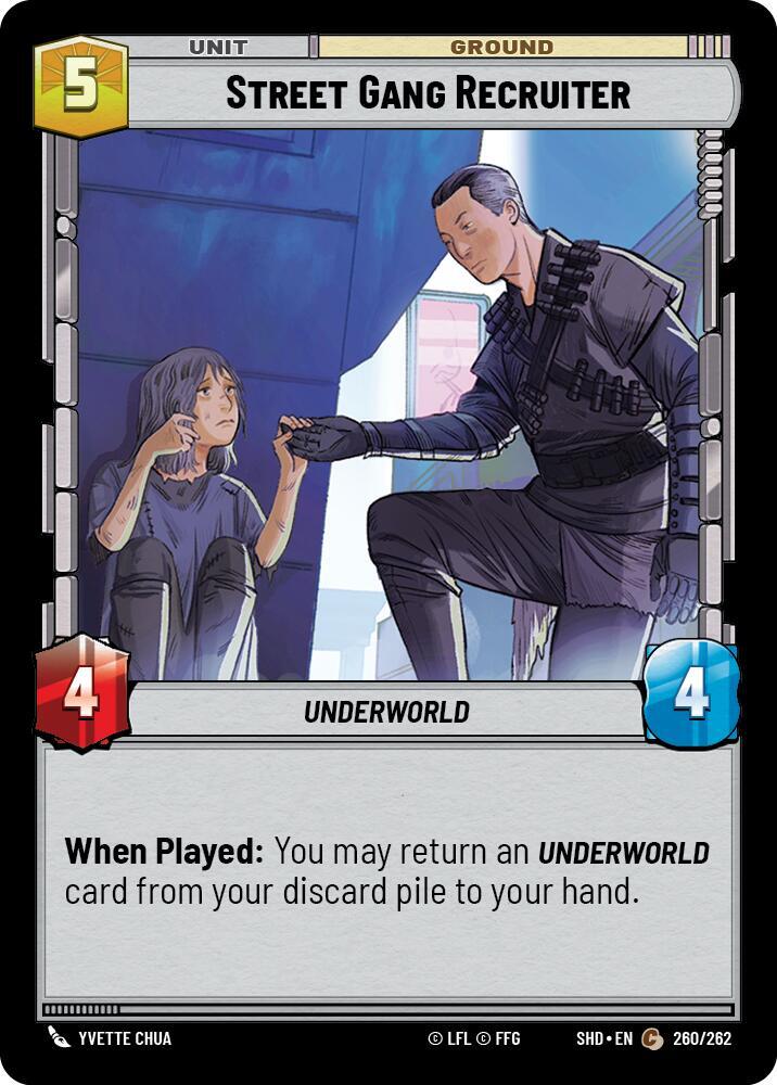 Street Gang Recruiter Common Shadows of the Galaxy 260/262 NM (Back)
