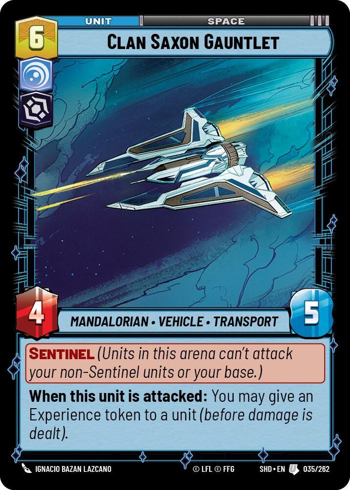 Clan Saxon Gauntlet Uncommon Shadows of the Galaxy 035/262 NM (Back)