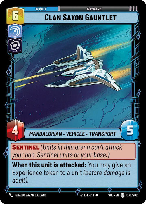 Clan Saxon Gauntlet Uncommon Shadows of the Galaxy 035/262 NM (Back)