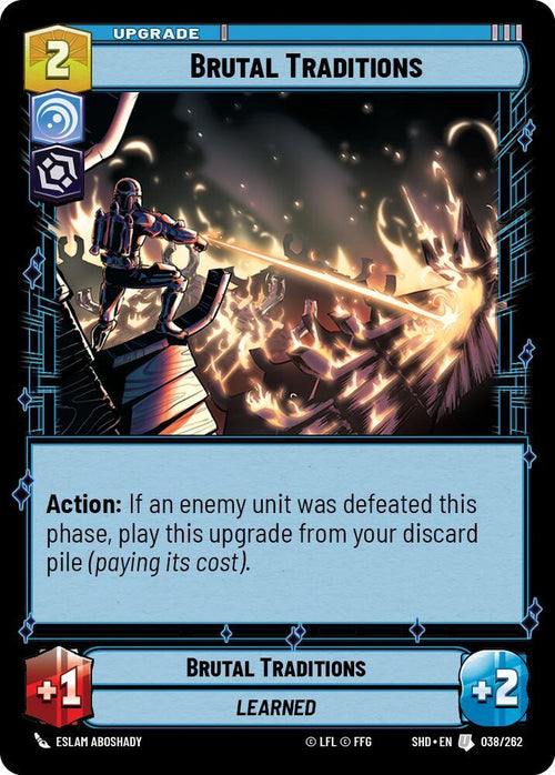 Brutal Traditions Uncommon Shadows of the Galaxy 038/262 NM (Back)