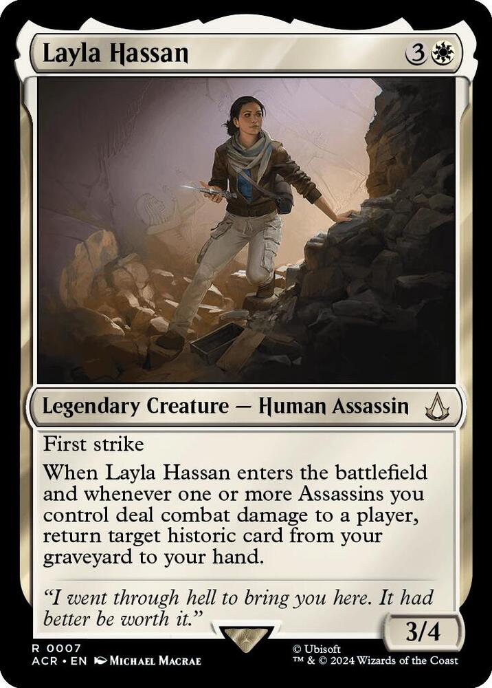 Layla Hassan R Universes Beyond: Assassin's Creed 7 NM (Back)