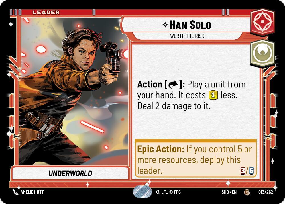 Han Solo - Worth the Risk Common Shadows of the Galaxy 013/262 NM
