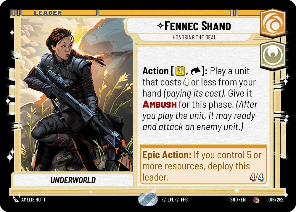 Fennec Shand - Honoring the Deal Common Shadows of the Galaxy 016/262 NM