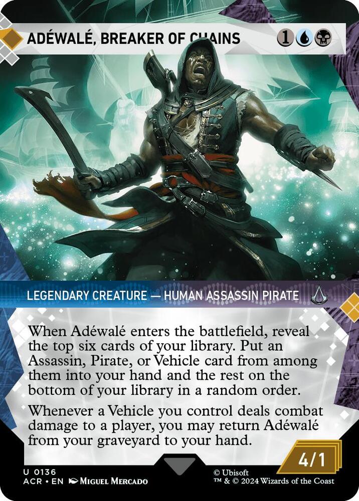 Adewale, Breaker of Chains (Showcase) U Universes Beyond: Assassin's Creed 136 NM (Back)