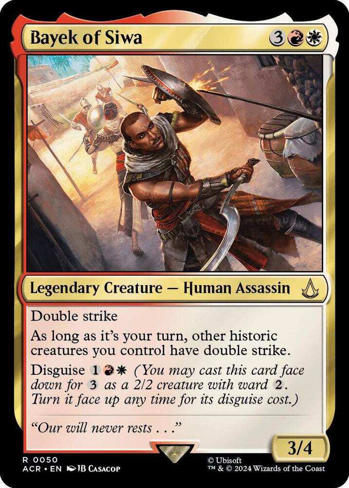 Bayek of Siwa R Universes Beyond: Assassin's Creed 50 NM (Back)