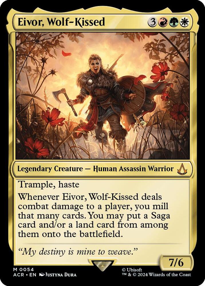 Eivor, Wolf-Kissed M Universes Beyond: Assassin's Creed 54 NM (Back)