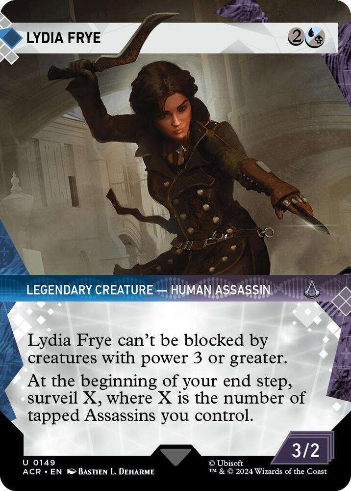 Lydia Frye (Showcase) U Universes Beyond: Assassin's Creed 149 NM (Back)