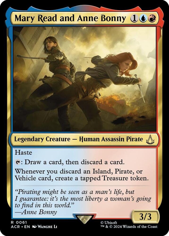 Mary Read and Anne Bonny R Universes Beyond: Assassin's Creed 61 NM (Back)