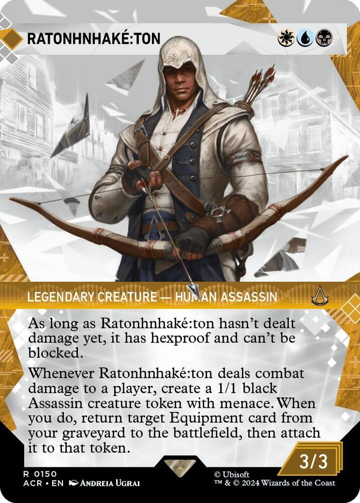 Ratonhnhake:ton (Showcase) R Universes Beyond: Assassin's Creed 150 NM (Back)