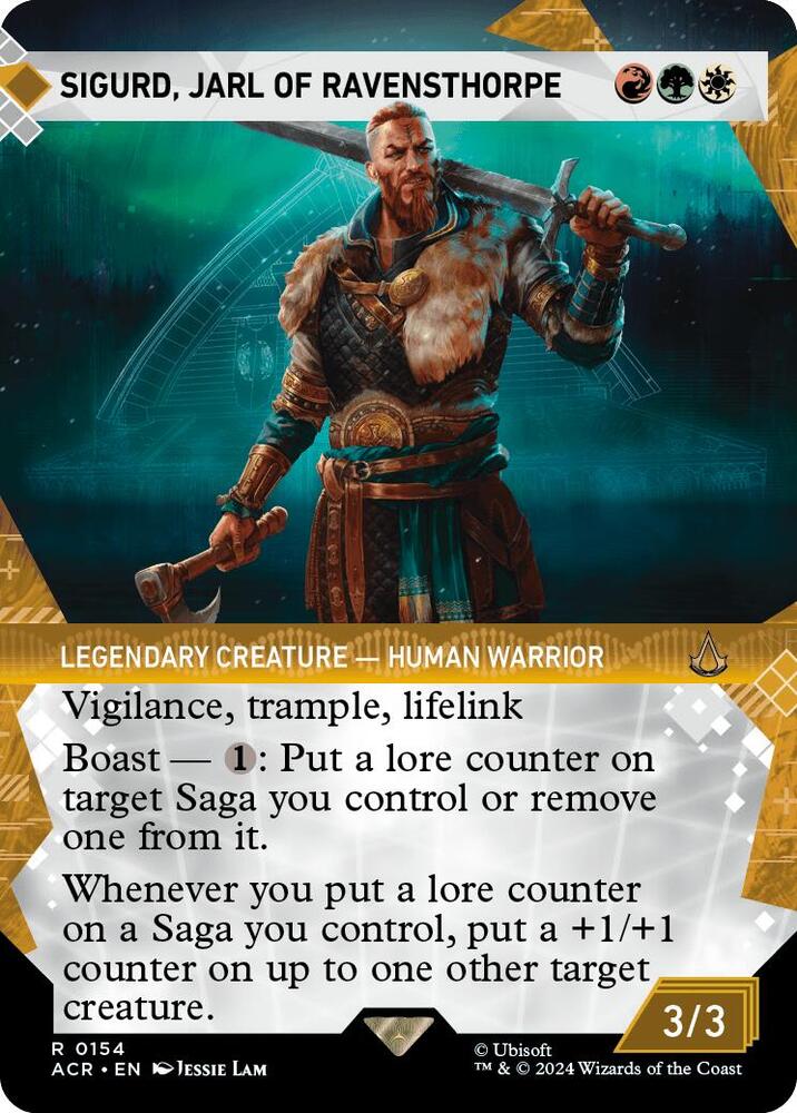 Sigurd, Jarl of Ravensthorpe (Showcase) R Universes Beyond: Assassin's Creed 154 NM (Back)