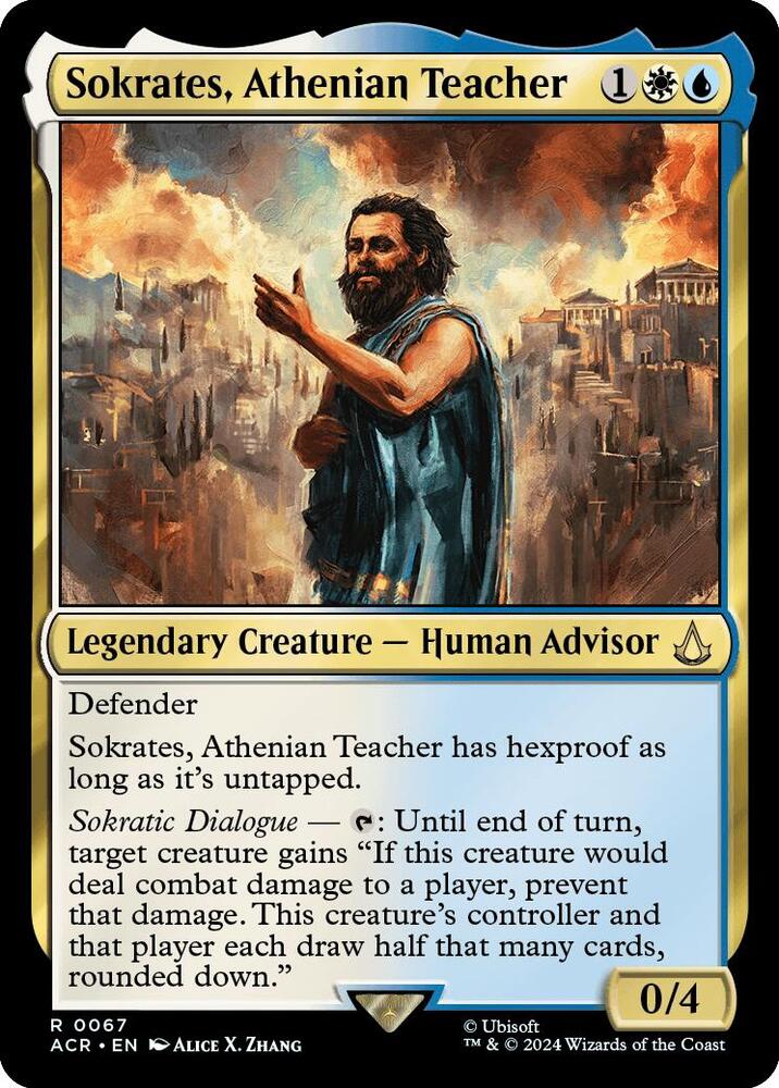 Sokrates, Athenian Teacher R Universes Beyond: Assassin's Creed 67 NM (Back)