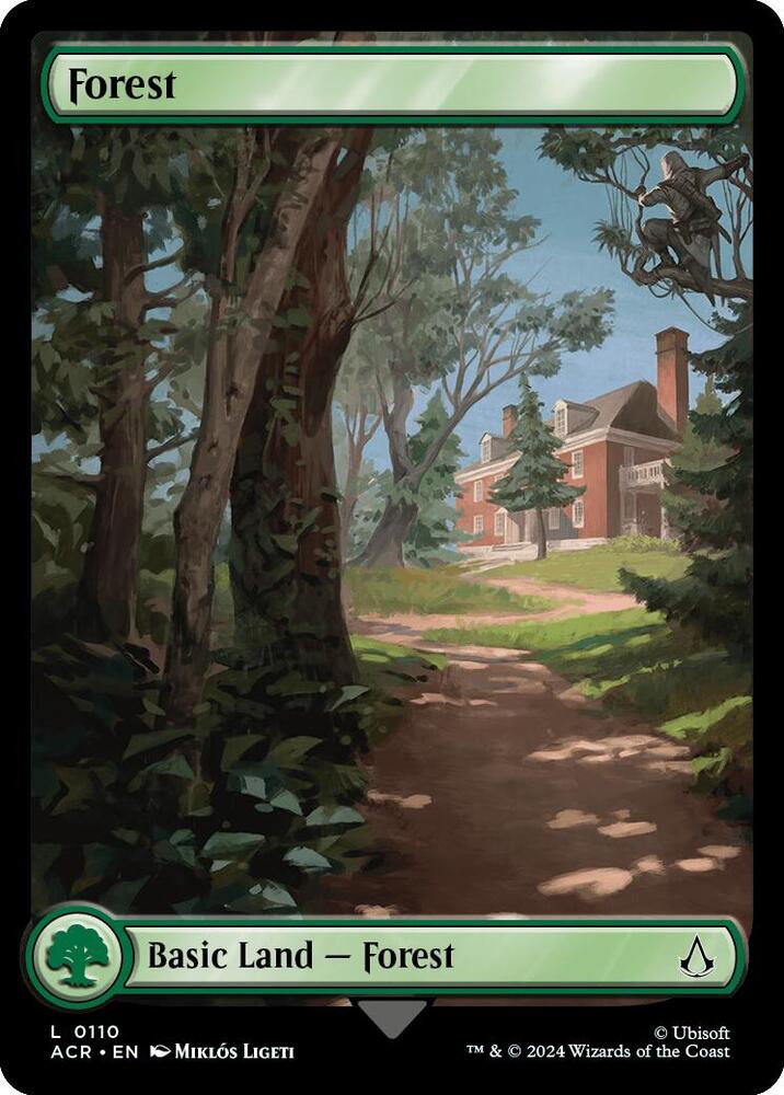 Forest (0110) L Universes Beyond: Assassin's Creed 110 NM (Back)