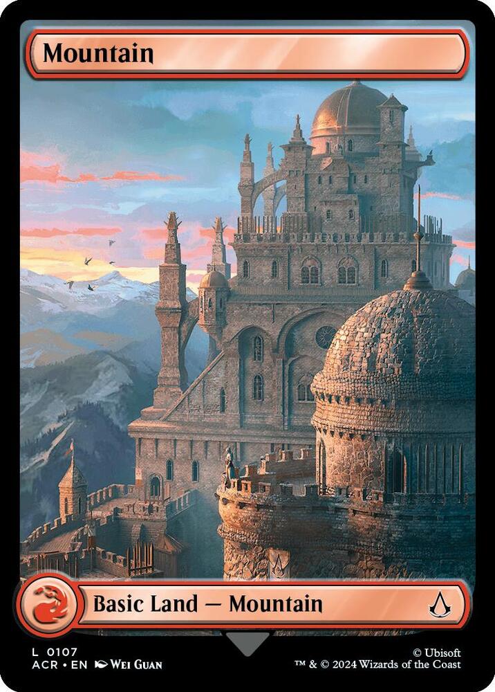 Mountain (0107) L Universes Beyond: Assassin's Creed 107 NM (Back)