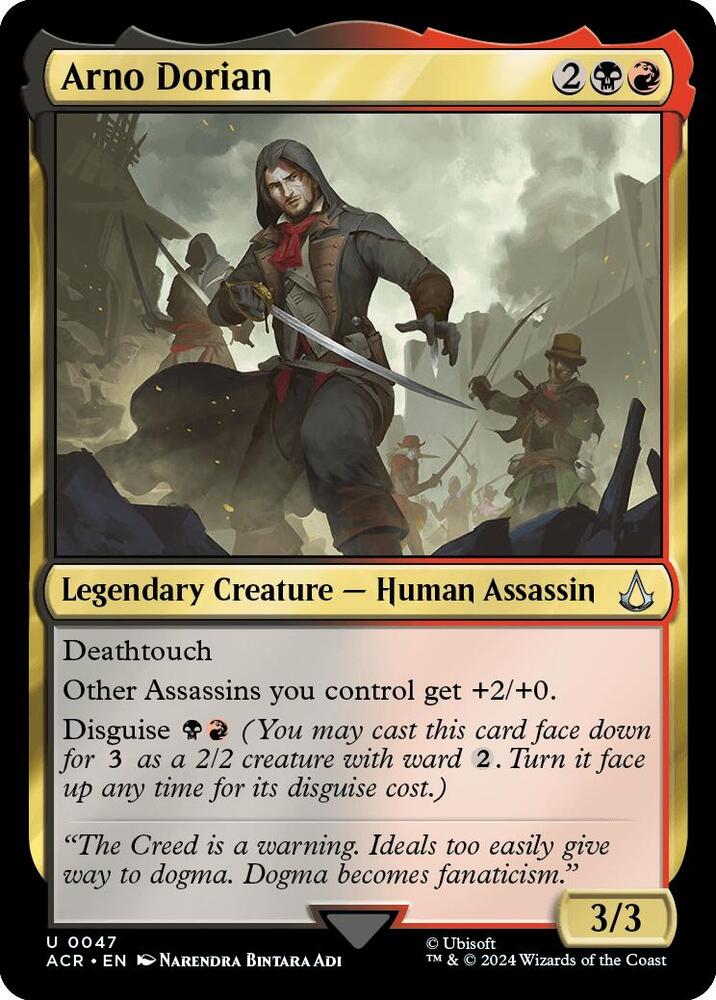 Arno Dorian U Universes Beyond: Assassin's Creed 47 NM (Back)