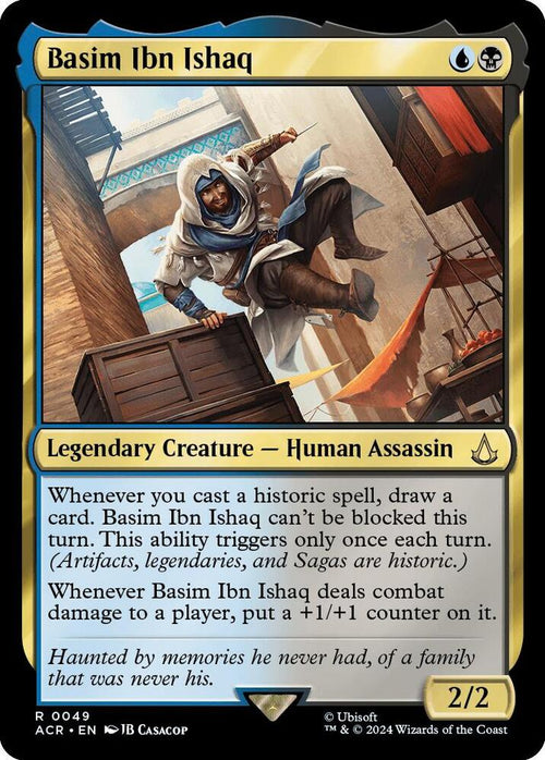 Basim Ibn Ishaq R Universes Beyond: Assassin's Creed 49 NM (Back)