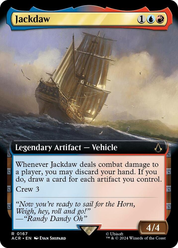 Jackdaw (Extended Art) R Universes Beyond: Assassin's Creed 167 NM (Back)