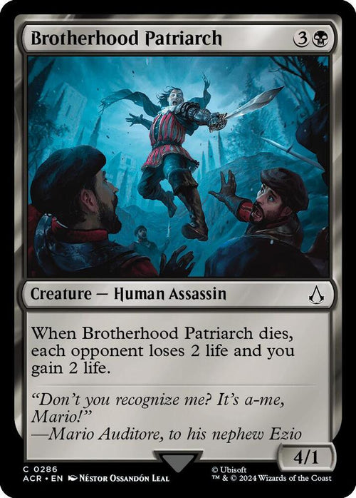 Brotherhood Patriarch C Universes Beyond: Assassin's Creed 286 NM (Back)