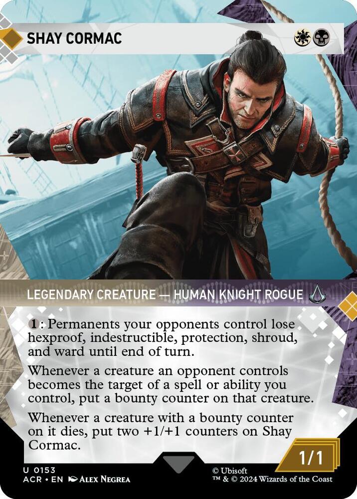 Shay Cormac (Showcase) U Universes Beyond: Assassin's Creed 153 NM (Back)