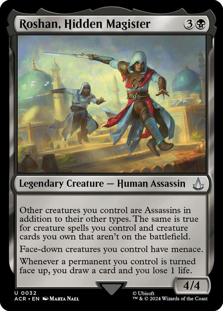 Roshan, Hidden Magister U Universes Beyond: Assassin's Creed 32 NM (Back)