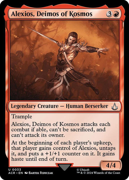 Alexios, Deimos of Kosmos U Universes Beyond: Assassin's Creed 33 NM (Back)