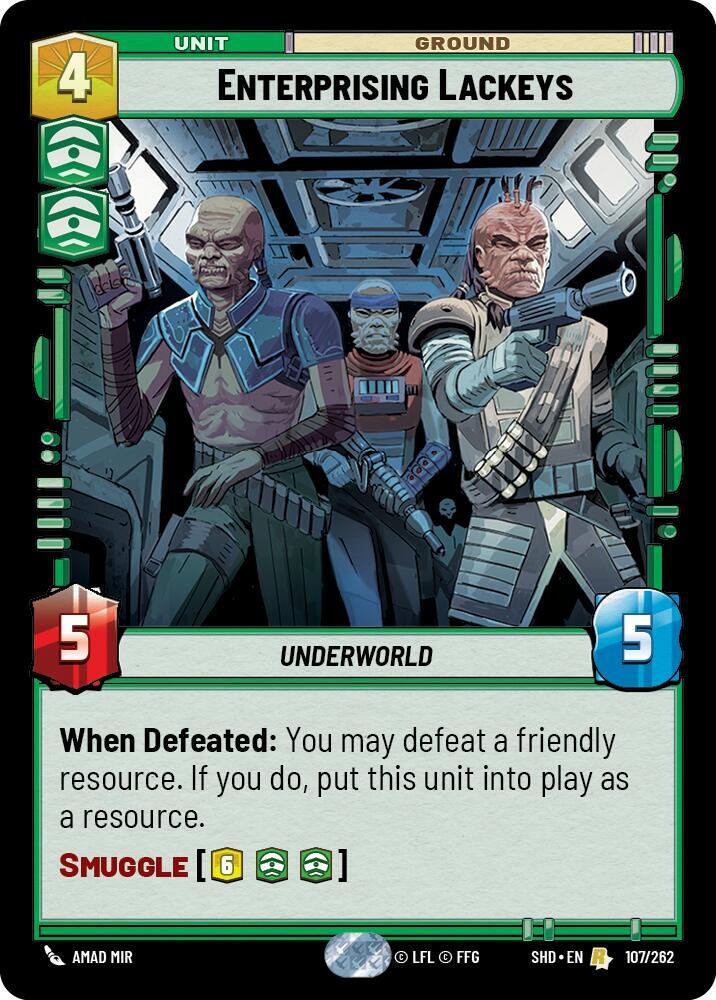 Enterprising Lackeys Rare Shadows of the Galaxy 107/262 NM (Back)