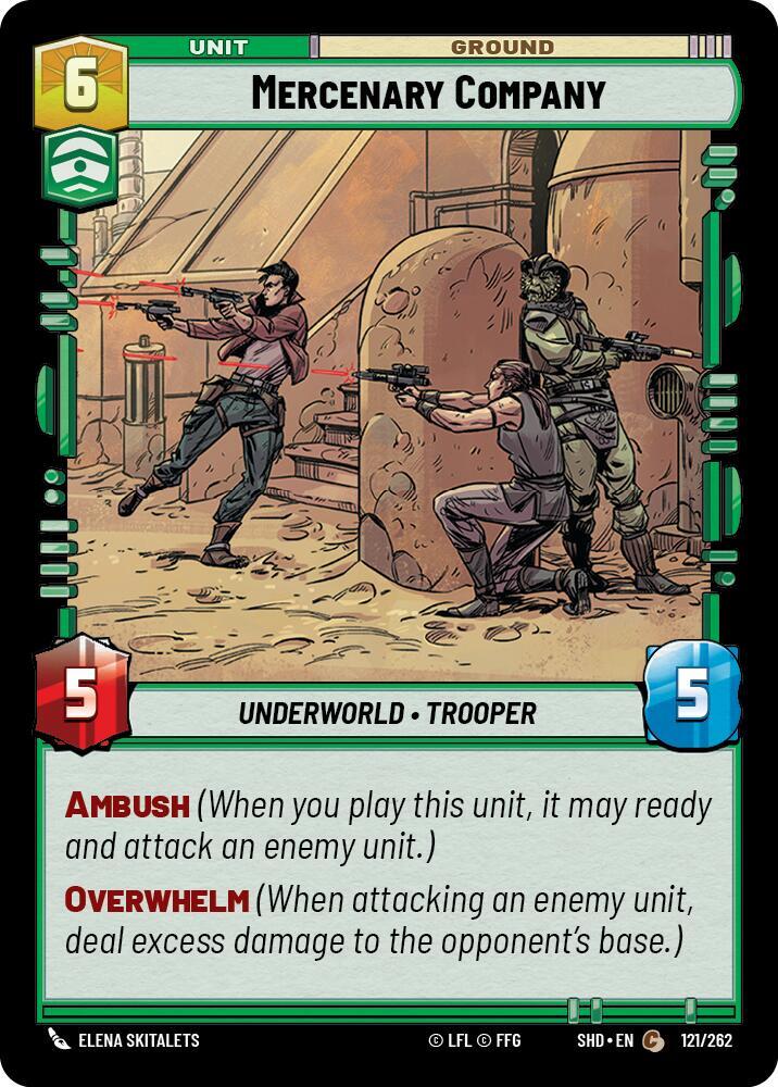 Mercenary Company Common Shadows of the Galaxy 121/262 NM (Back)