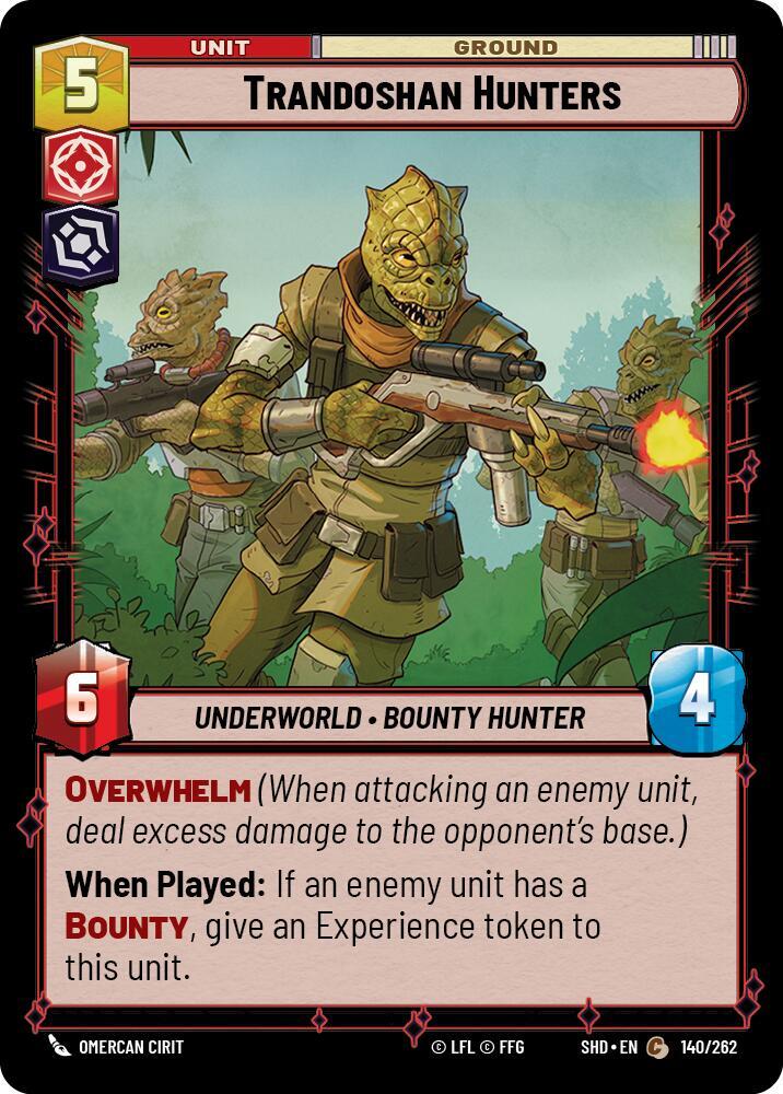Trandoshan Hunters Common Shadows of the Galaxy 140/262 NM (Back)