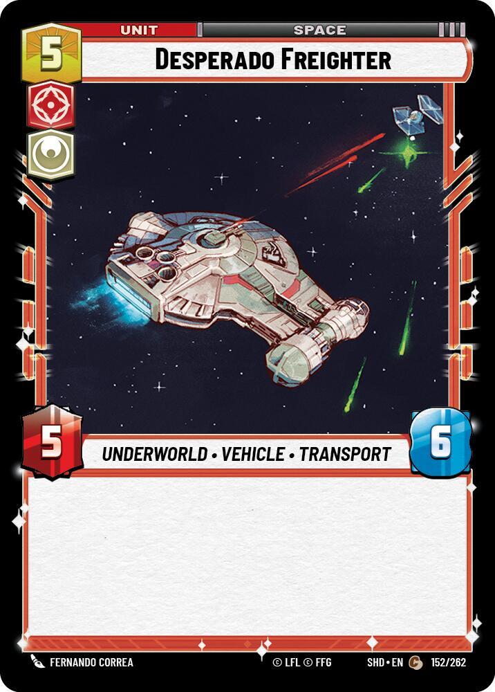 Desperado Freighter Common Shadows of the Galaxy 152/262 NM (Back)