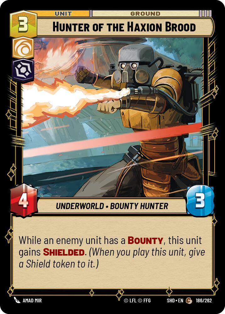 Hunter of the Haxion Brood Common Shadows of the Galaxy 186/262 NM (Back)