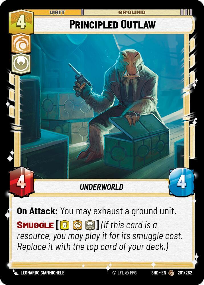 Principled Outlaw Common Shadows of the Galaxy 201/262 NM (Back)
