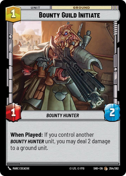 Bounty Guild Initiate Common Shadows of the Galaxy 254/262 NM (Back)