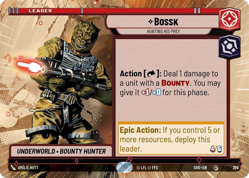 Bossk - Hunting His Prey (Hyperspace) Common Shadows of the Galaxy 289 NM
