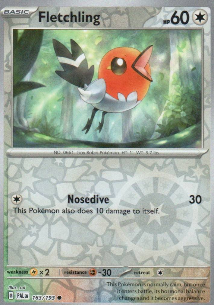 Fletchling Common SV02: Paldea Evolved 163/193 NM