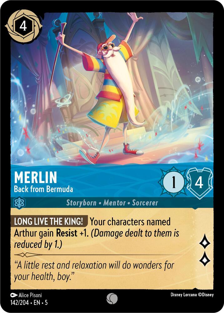 Merlin - Back from Bermuda Common Shimmering Skies 142/204 NM (Back)