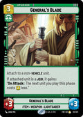 General's Blade Rare Twilight of the Republic 121/257 NM (Back)