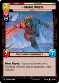 Savage Opress - Monster Uncommon Twilight of the Republic 137/257 NM (Back)
