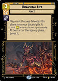 Unnatural Life Rare Twilight of the Republic 189/257 NM (Back)