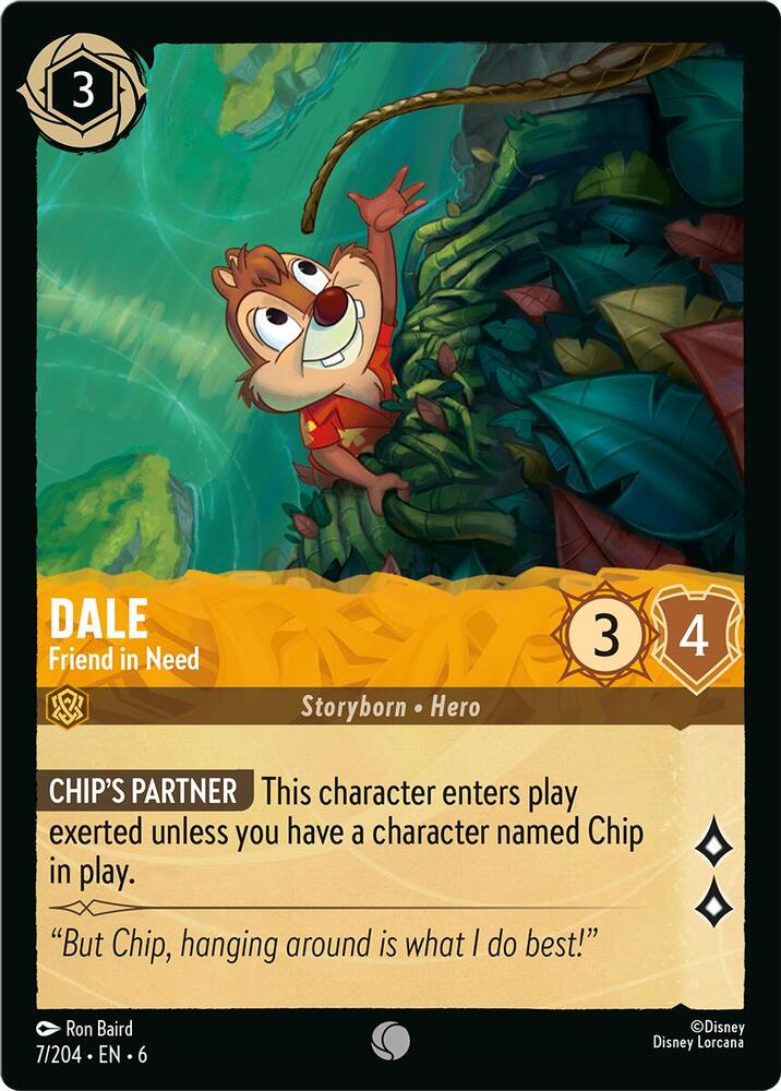 Dale - Friend in Need Common Azurite Sea 7/204 NM (Back)