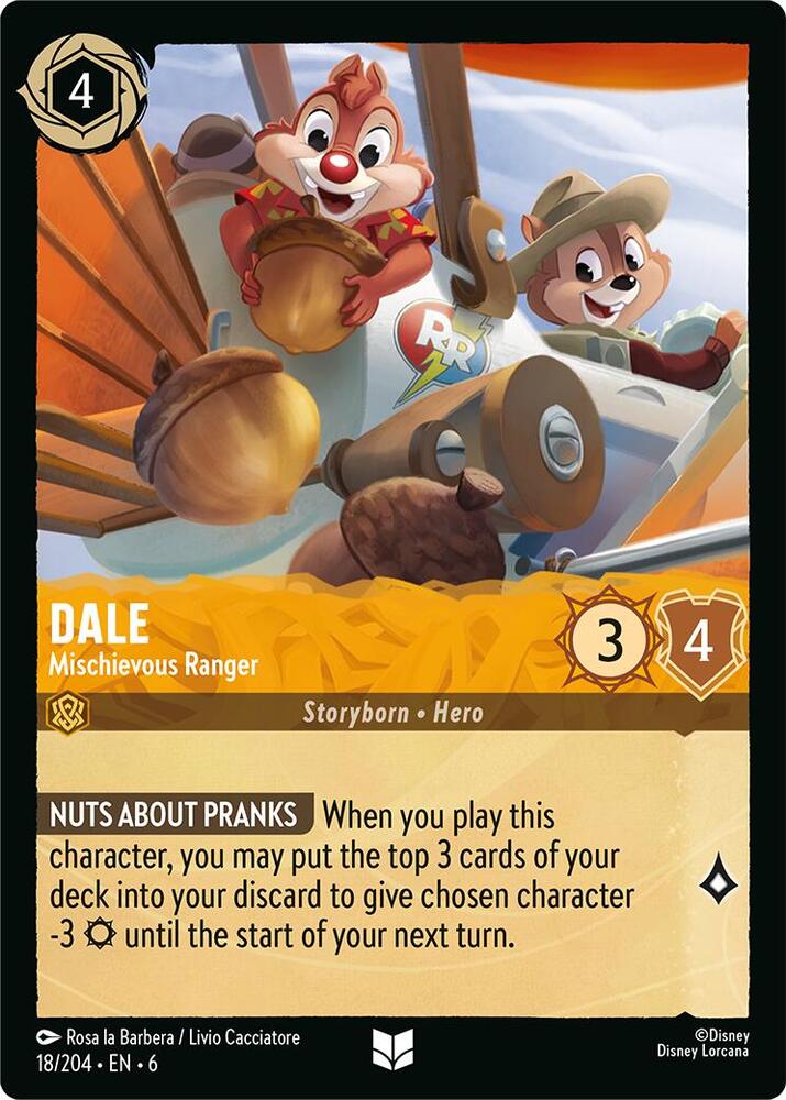 Dale - Mischievous Ranger Uncommon Azurite Sea 18/204 NM (Back)