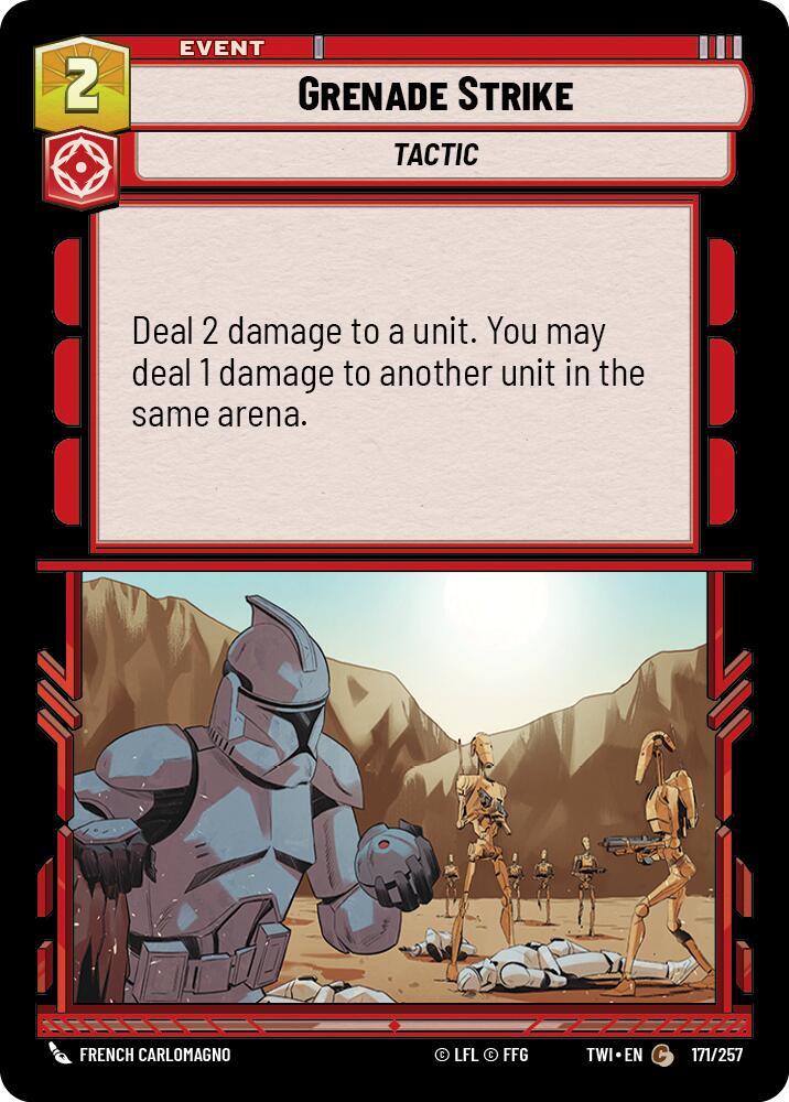 Grenade Strike Common Twilight of the Republic 171/257 NM (Back)