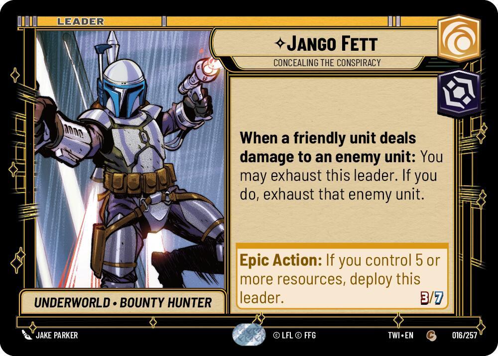 Jango Fett - Concealing the Conspiracy Common Twilight of the Republic 016/257 NM