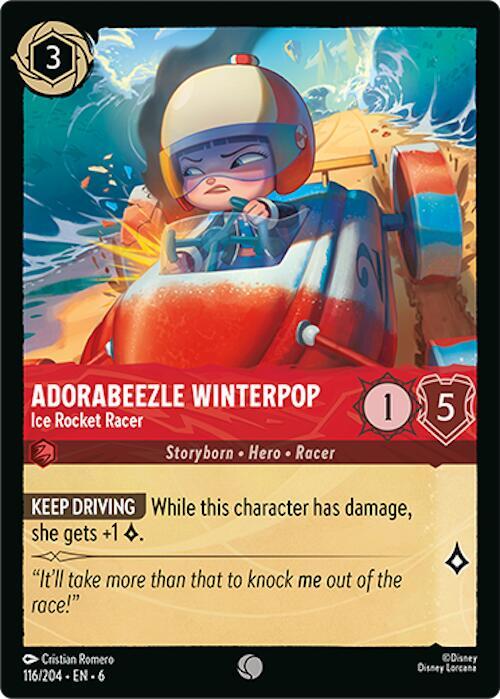 Adorabeezle Winterpop - Ice Rocket Racer Common Azurite Sea 116/204 NM (Back)